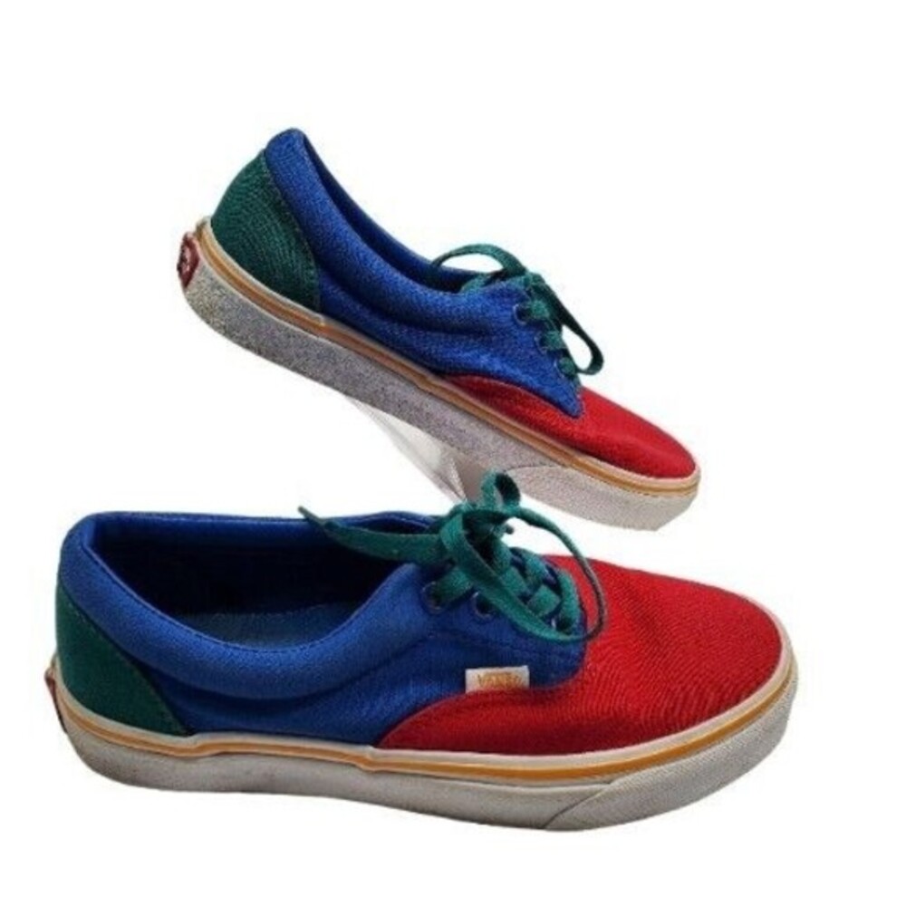 Vans Unisex Off‎ The Wall 500714 Blue/Red/Yellow Shoes Sneakers Size M 5.5 W 7